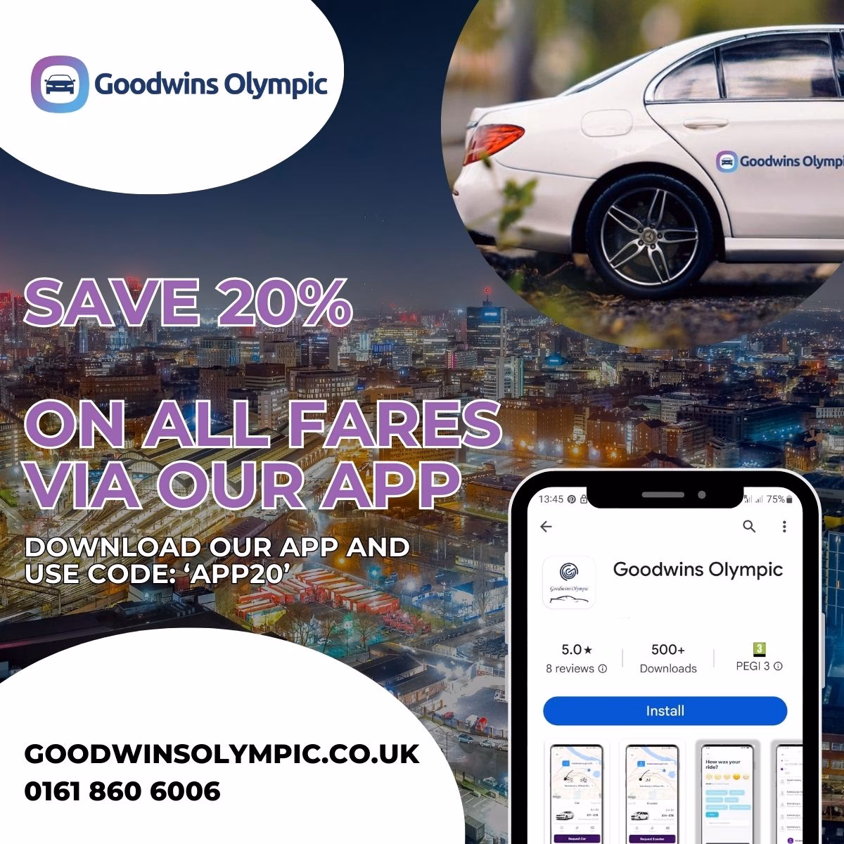 Where can I find Goodwins & Olympic taxis in Manchester?