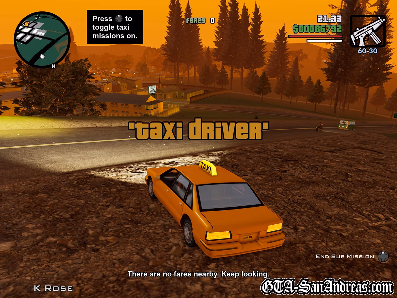 How does the cash reward work in GTA San Andreas?