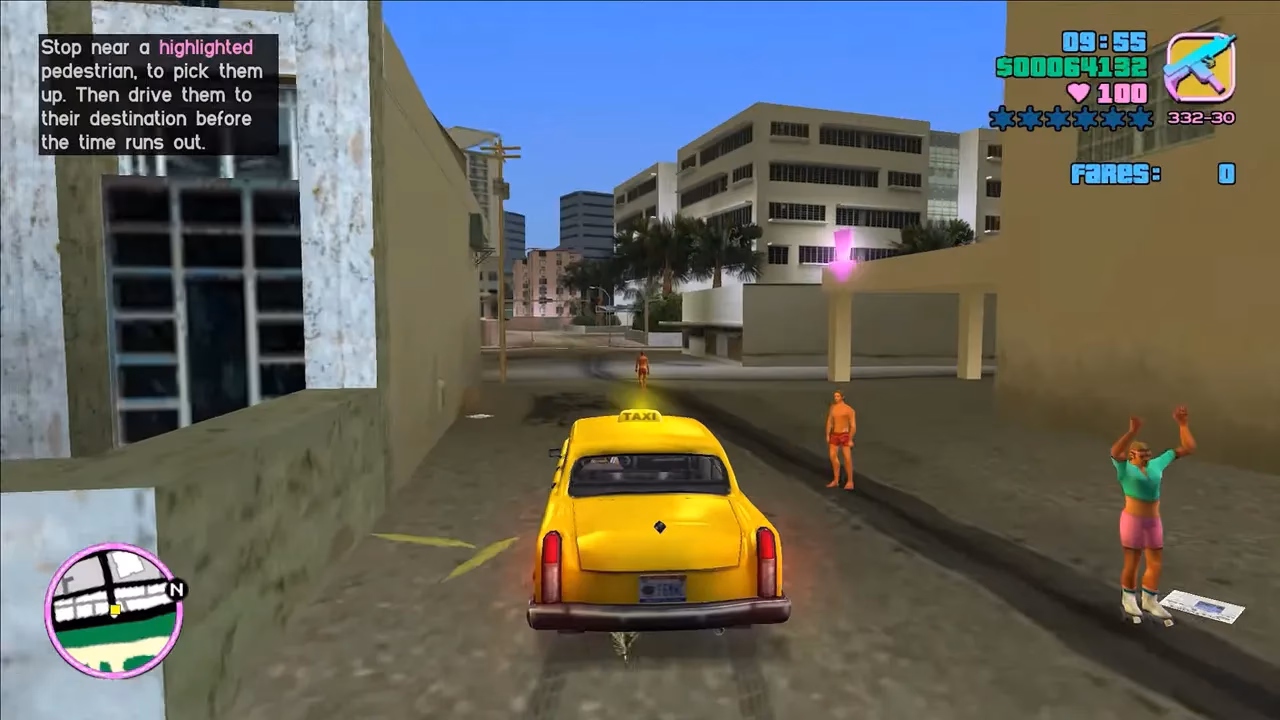How many passengers can you drop off in Grand Theft Auto Vice City?