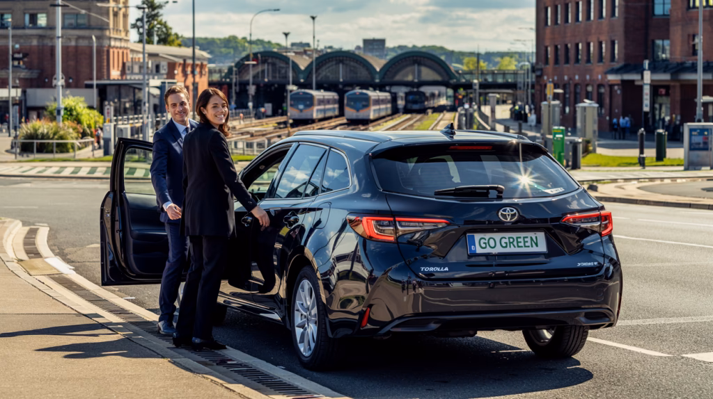 Is car hire available at Hanborough Station?