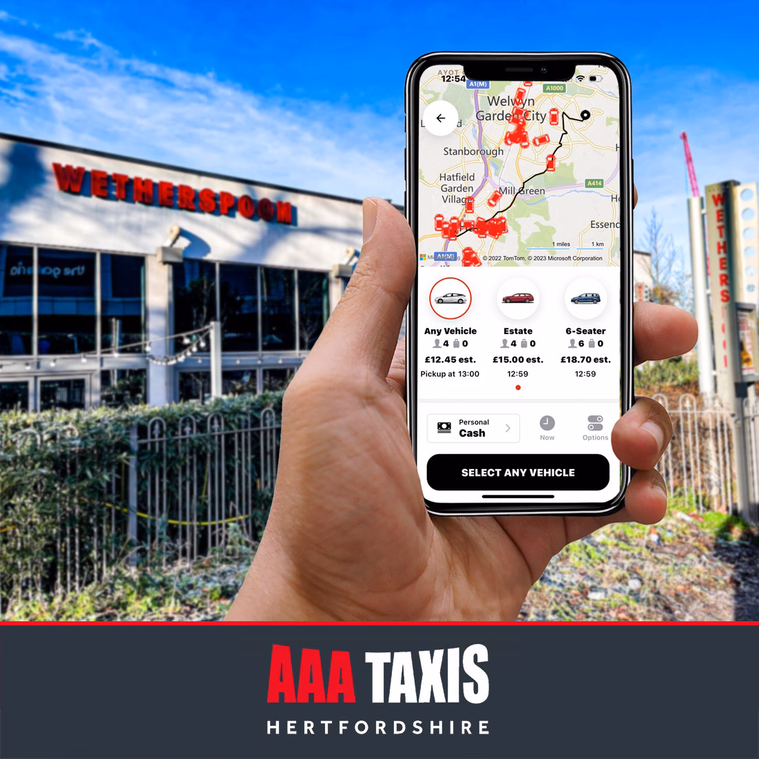 How do I get from Hatfield to Potters Bar?