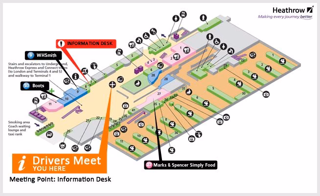 Where do buses stop at Heathrow?