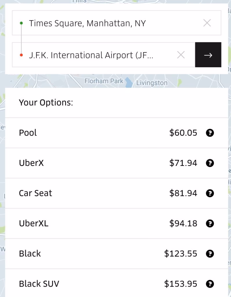 How many people can take a limo transfer from JFK Airport?