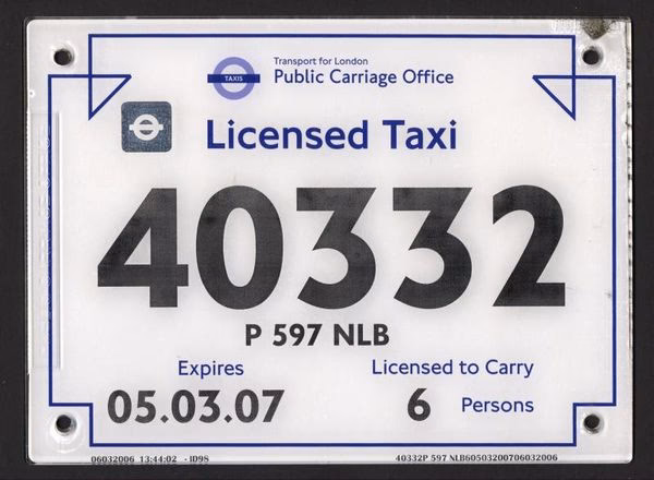 Can a taxi driver get a ticket without a badge?