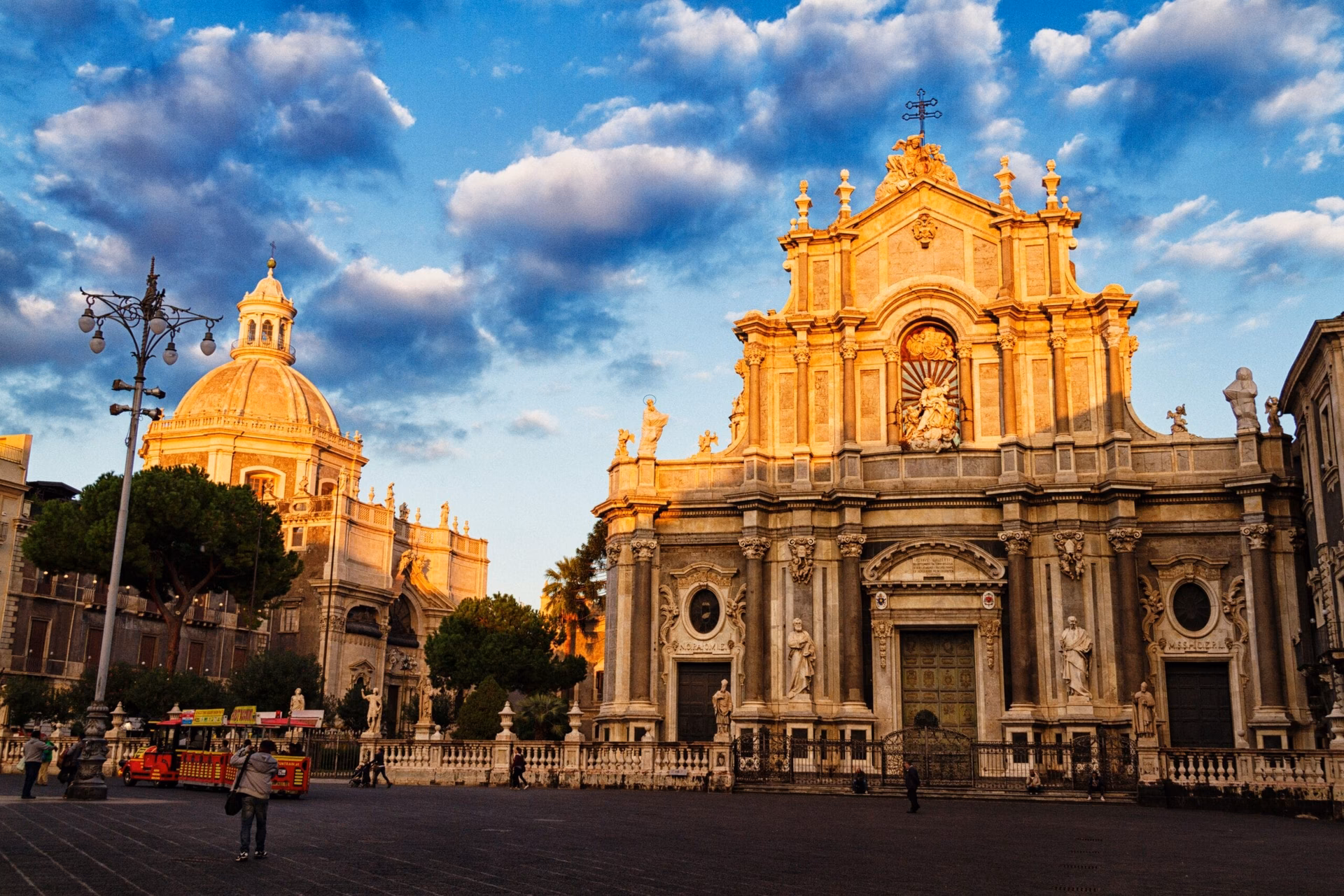 Where are the taxi ranks at Catania airport?