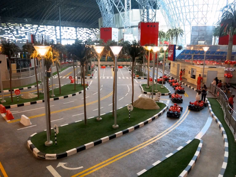 How to get from Dubai to Ferrari World Abu Dhabi?