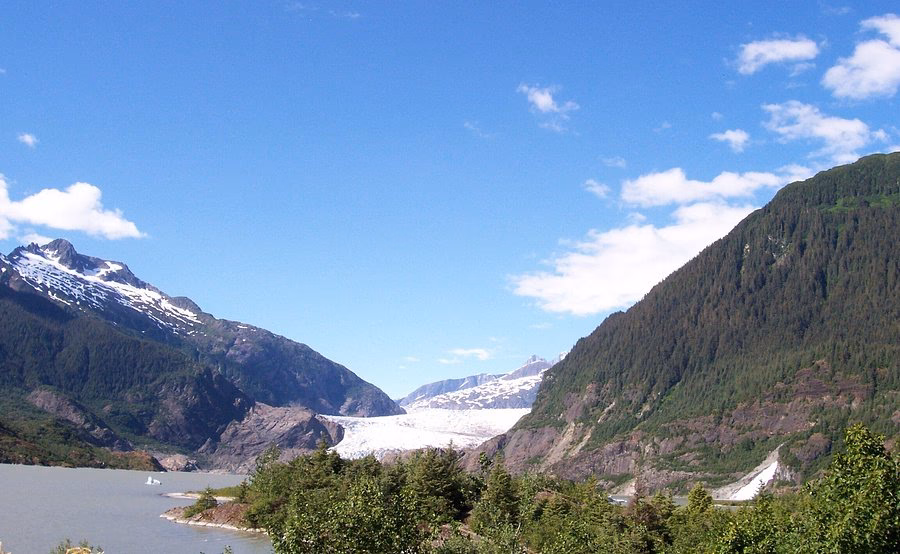 What companies run services between Juneau AK and Mendenhall Glacier?