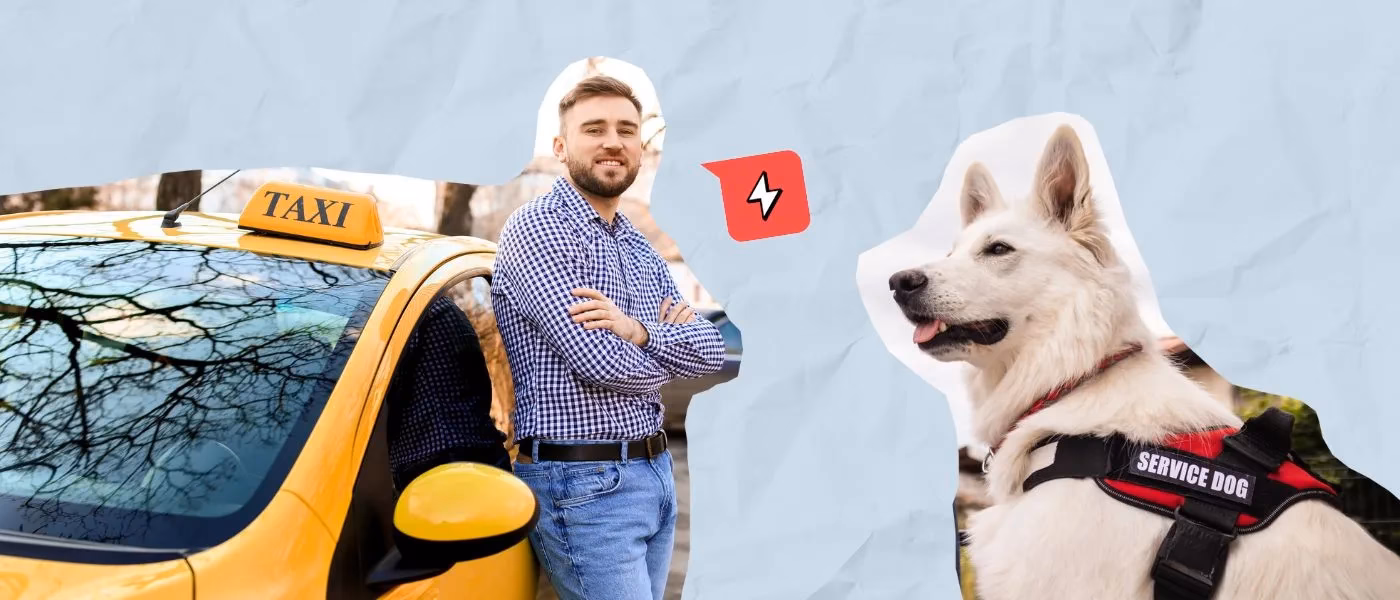 Can a taxi take a service dog?