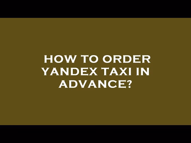 What is Yandex go?