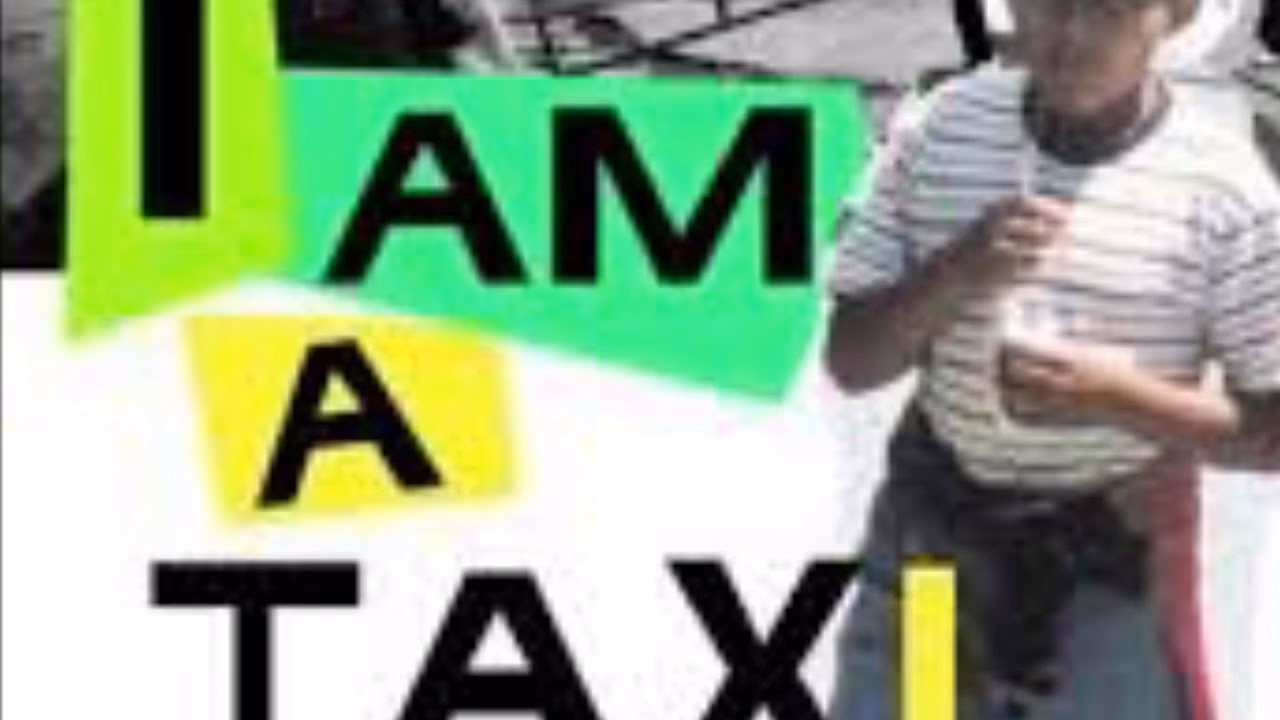 What does 'I am now in a taxi' mean?