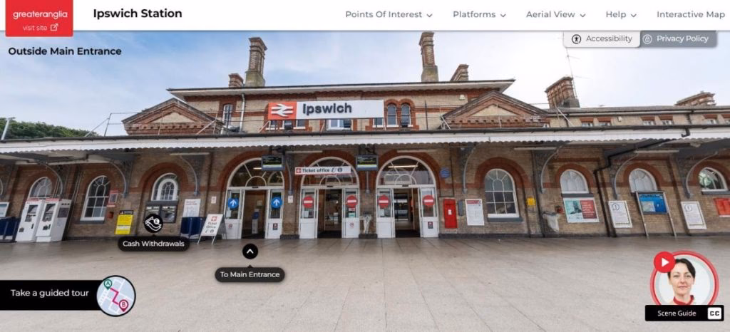 Who provides Ipswich train station taxi service?