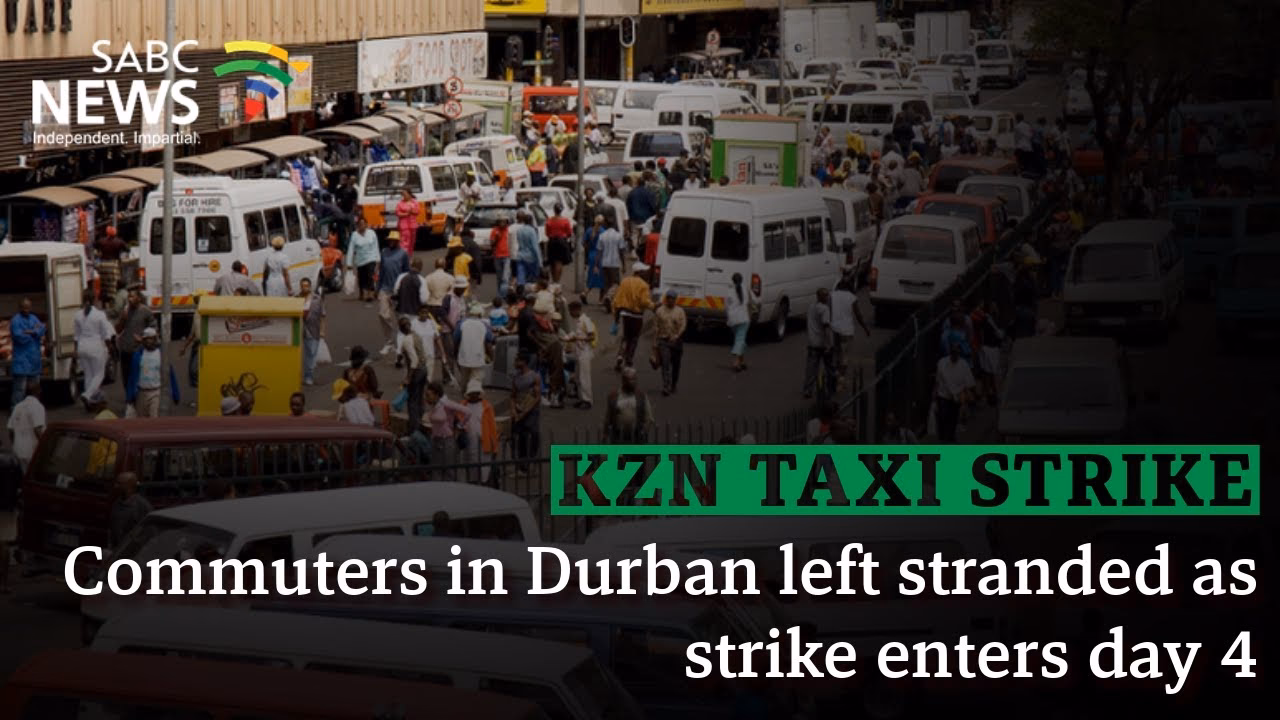 Are long distance taxi drivers on strike in Durban?