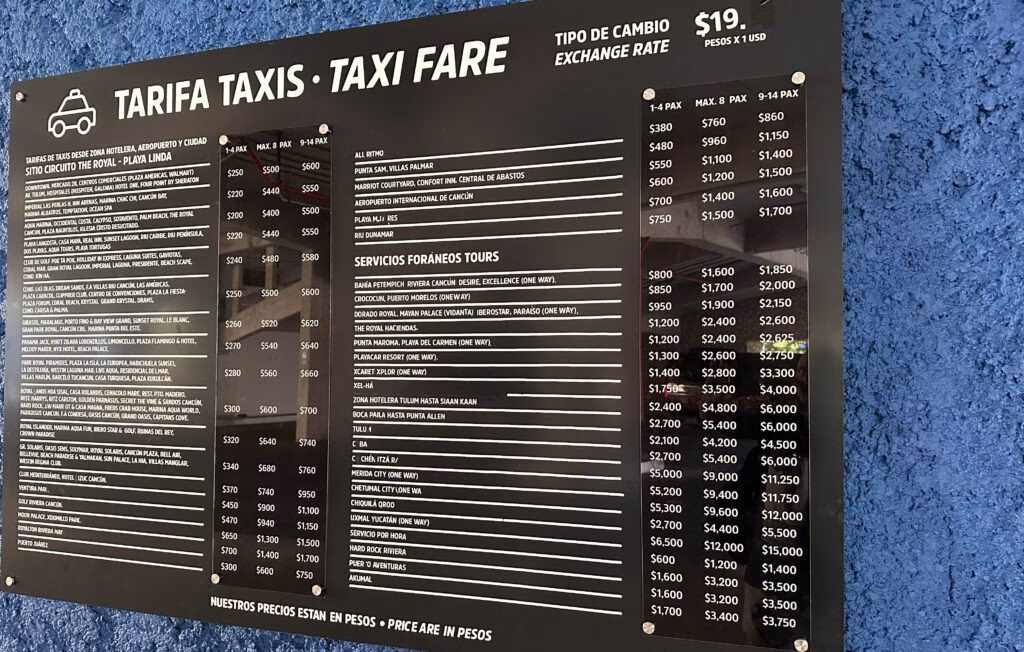 How much does a 5km ride cost in Isla Mujeres?