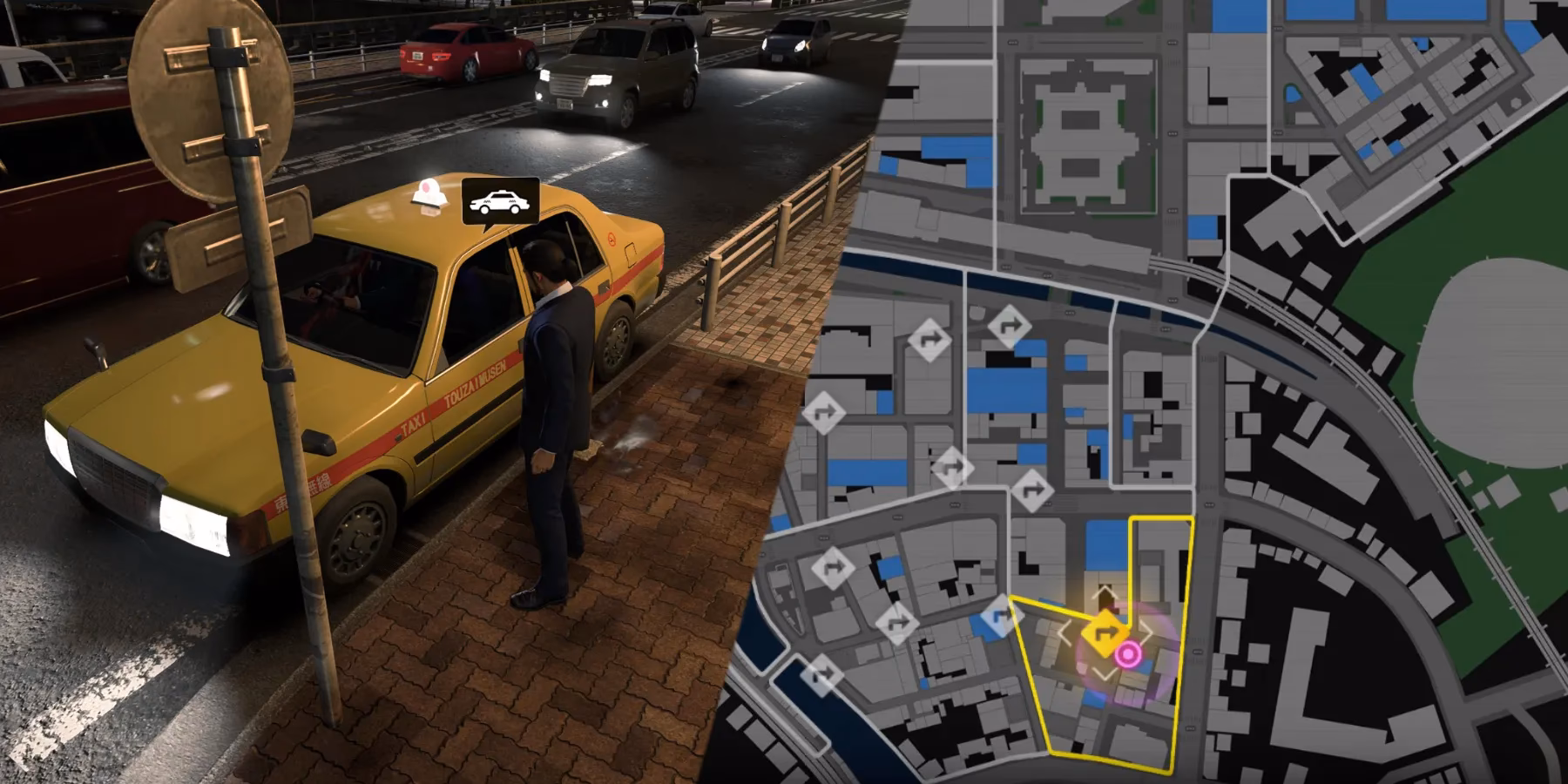 How do you get a taxi in like a dragon infinite wealth?