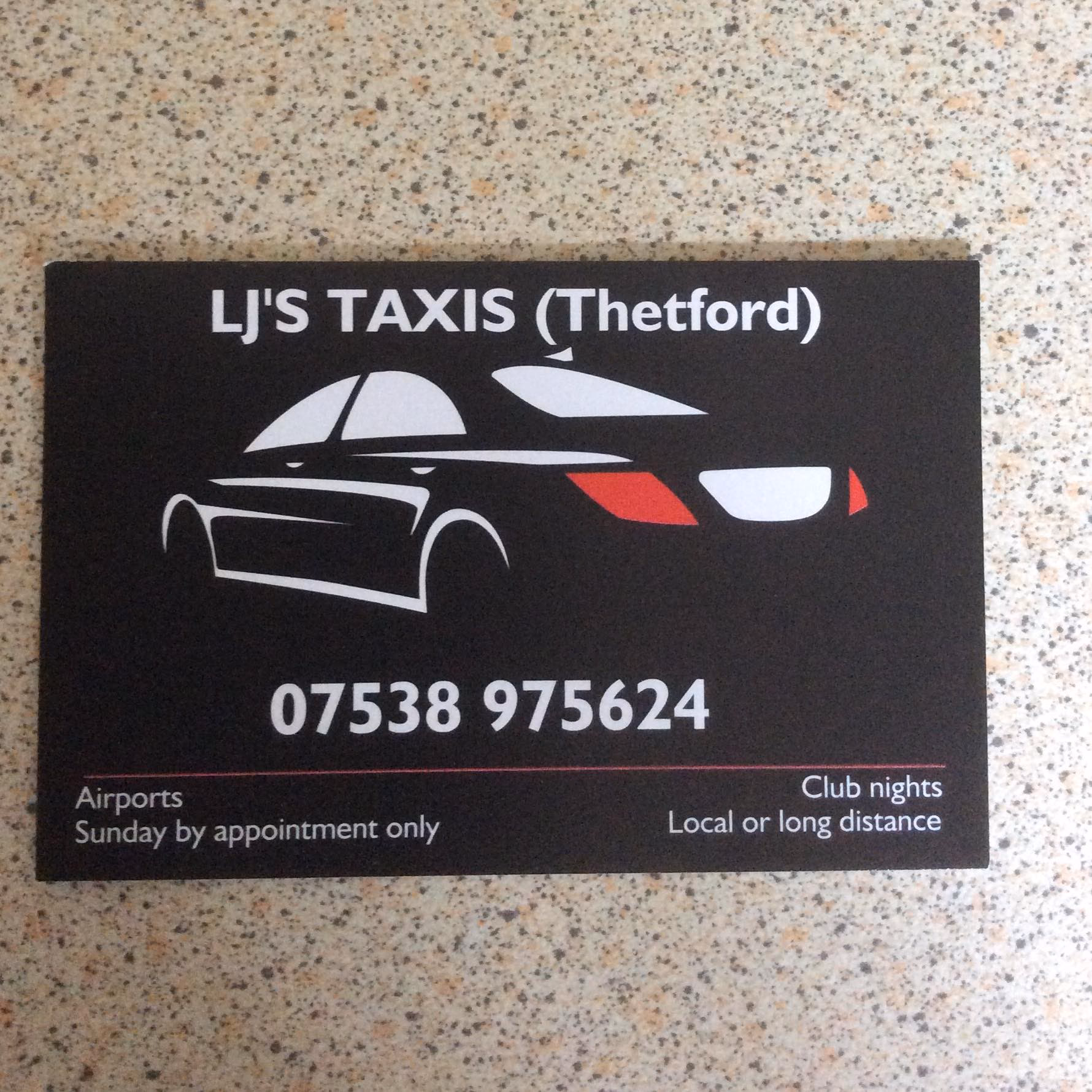 Where is LJS taxis Thetford?