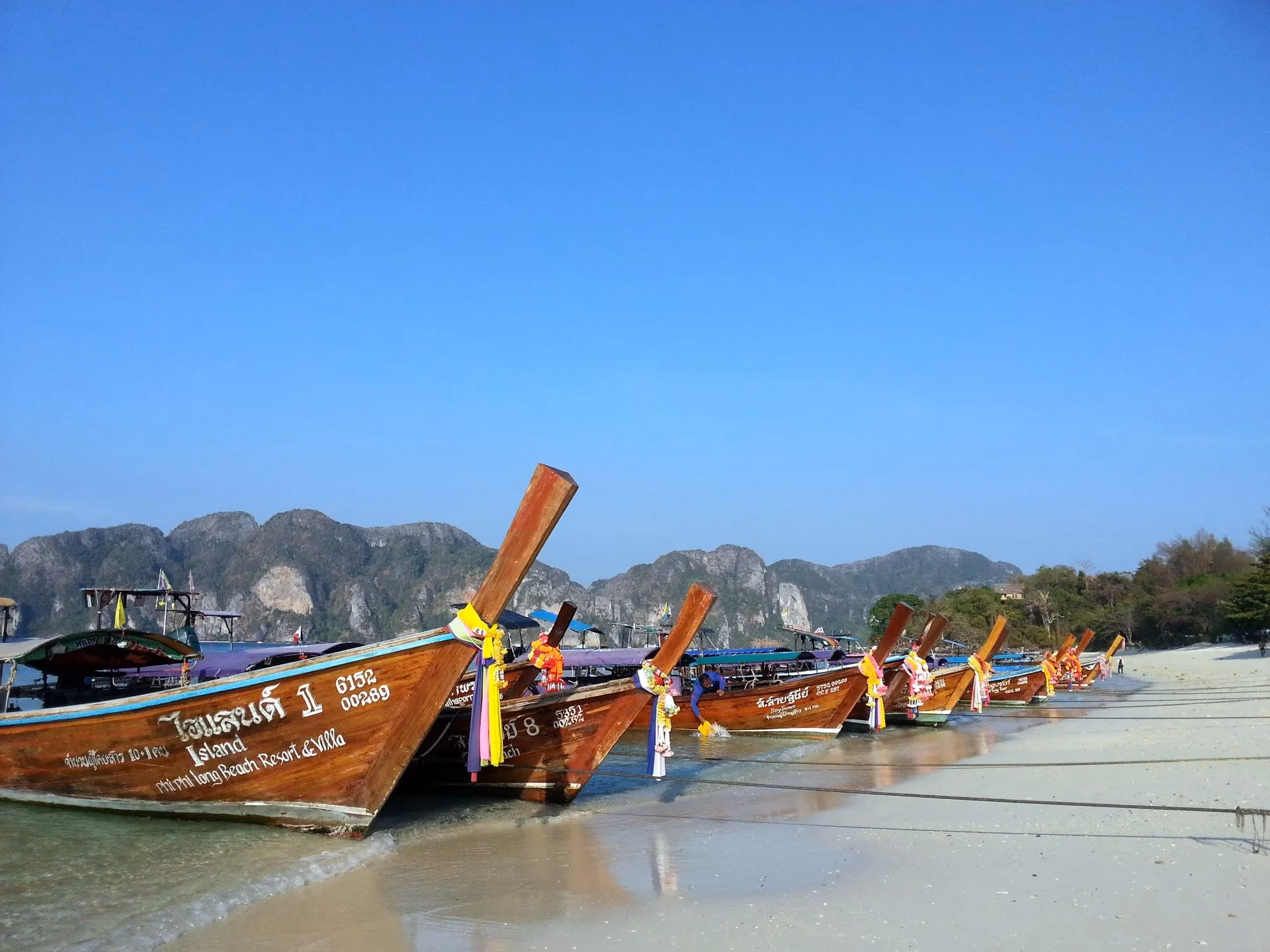 How to get from Long Beach to Phi Phi town?