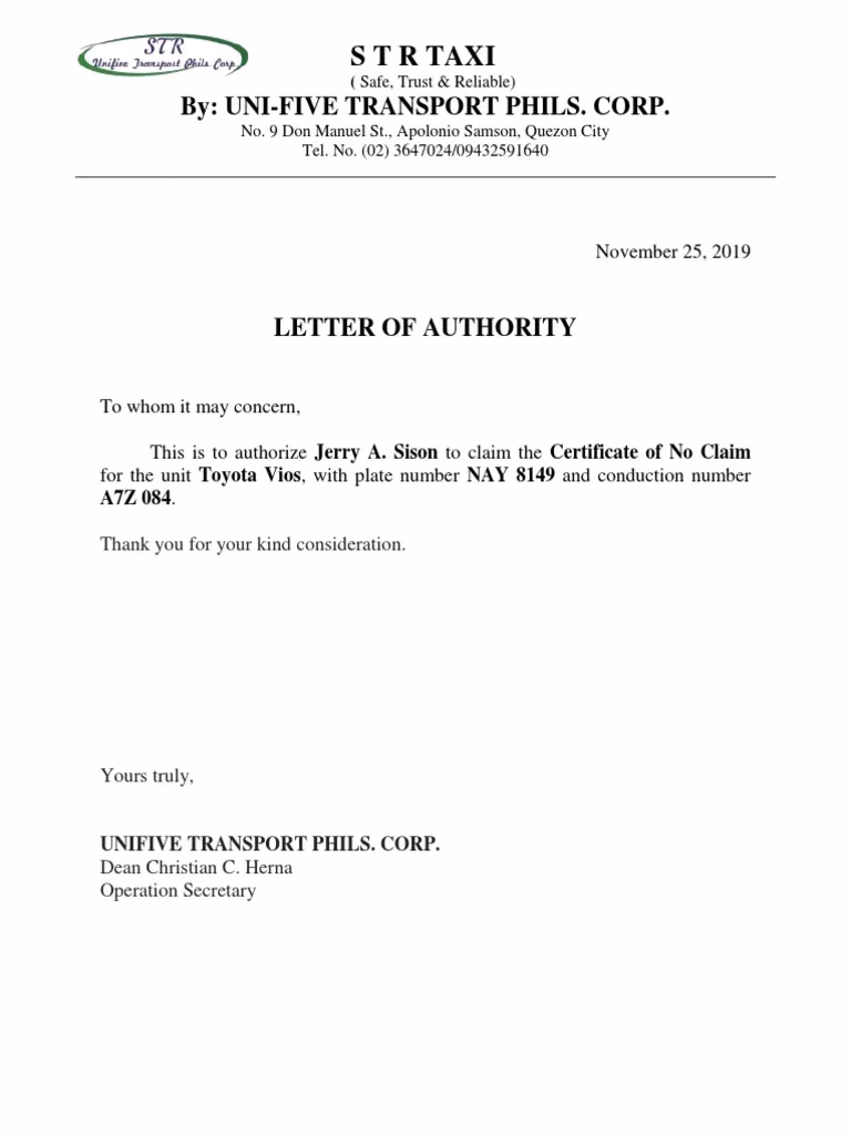 How to write a letter of request for LTO certificate?