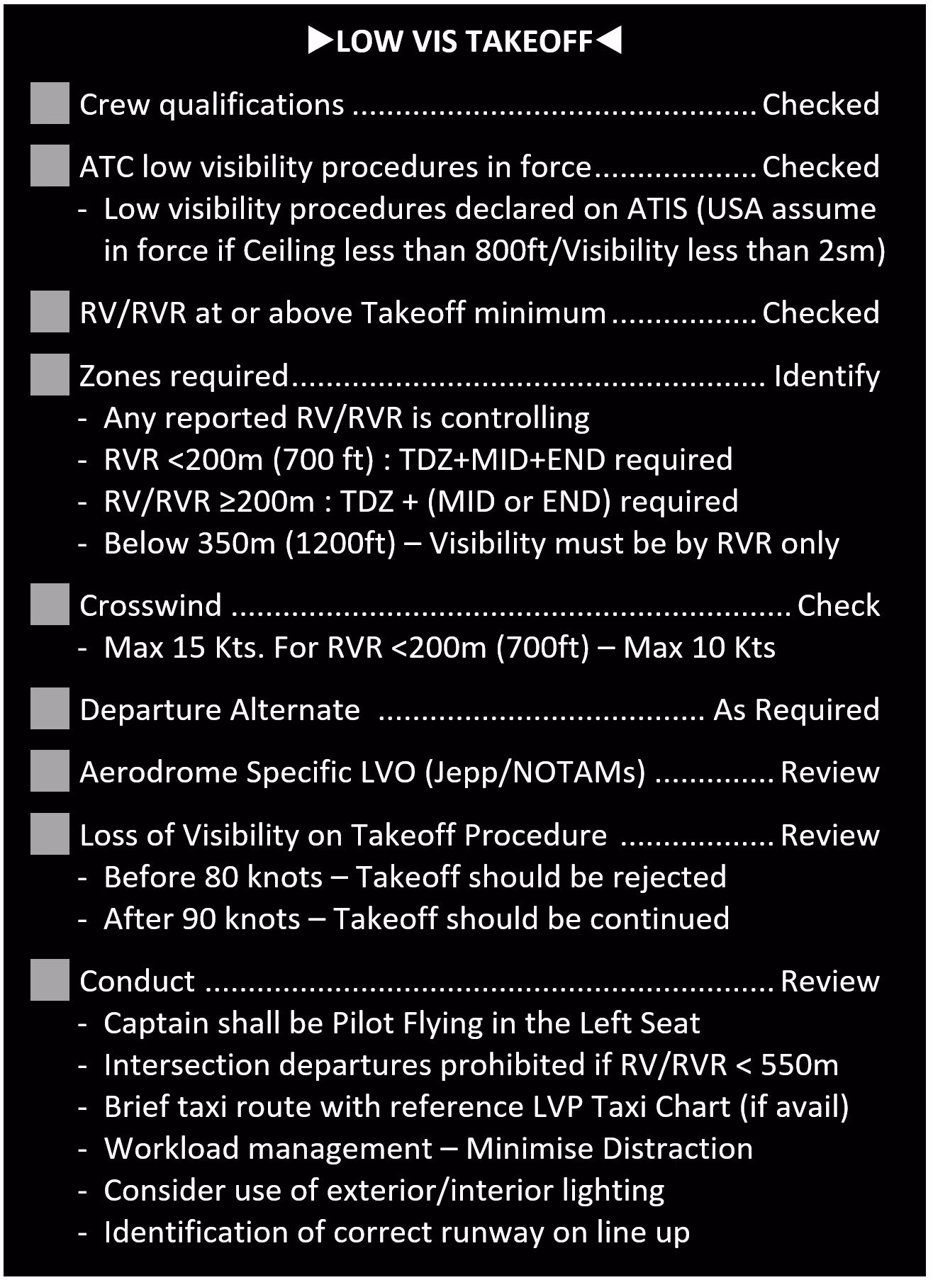 How much RVR do I need for airport takeoff?