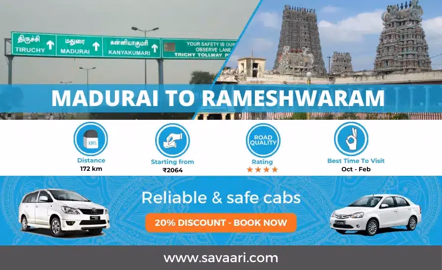 How to get a cab from Madurai to Rameswaram?