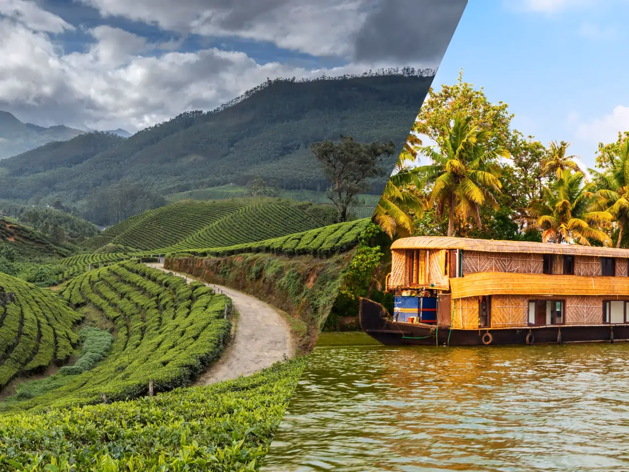 How to get houseboats from Munnar to Alleppey?