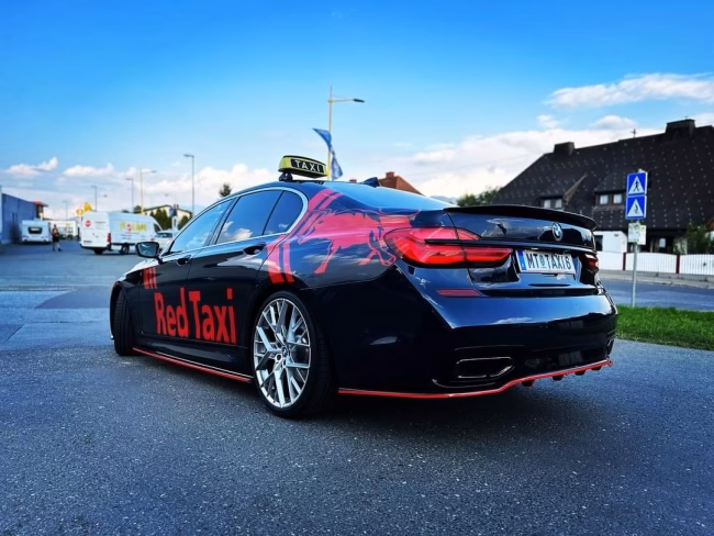 Was passiert wenn man mit dem Taxi fährt?