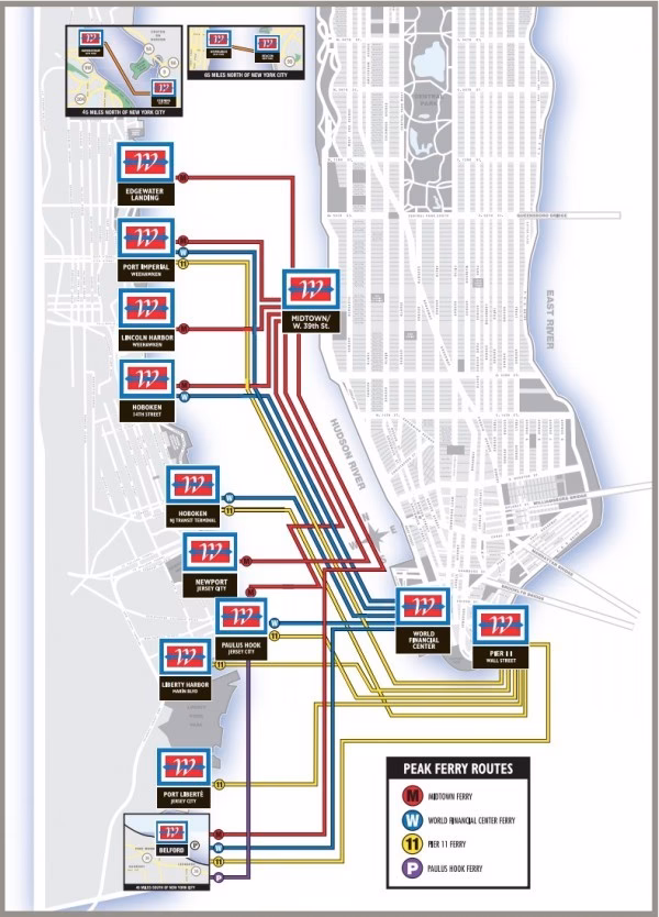 Does NY Waterway have a ferry service between Sayreville & South Amboy?