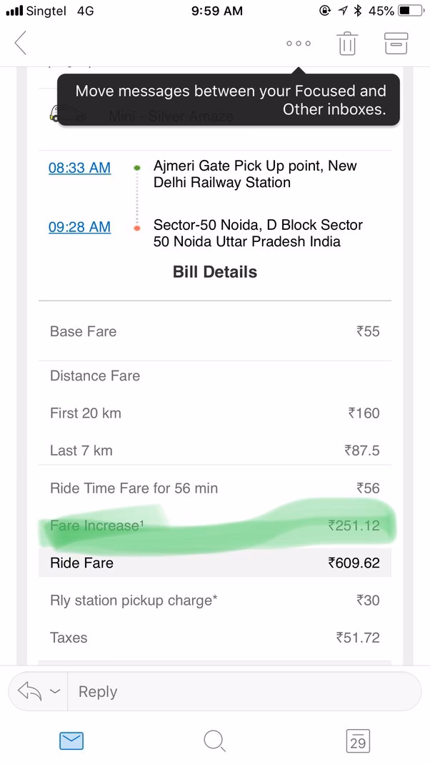 How many hours a day does Ola run a cab?