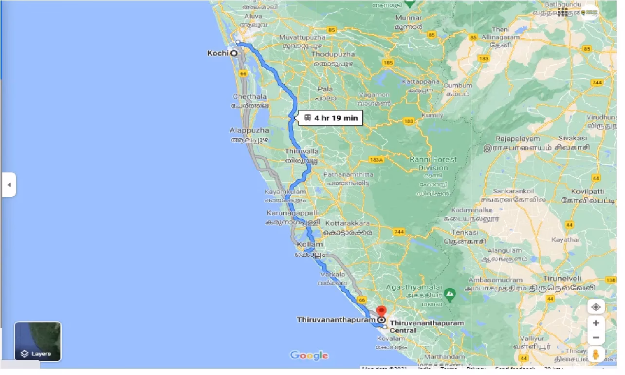 What is the cheapest train from Kochi to Trivandrum?