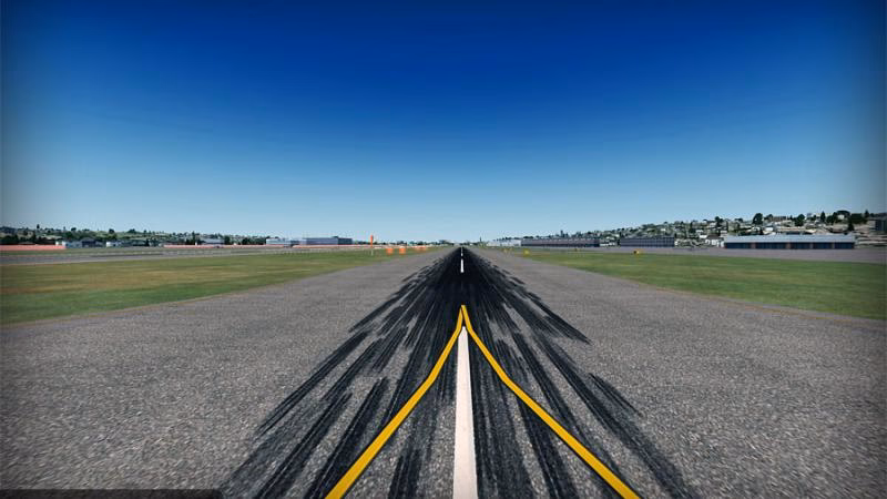 What is the default p3d3 runway and taxiway detail texture size?