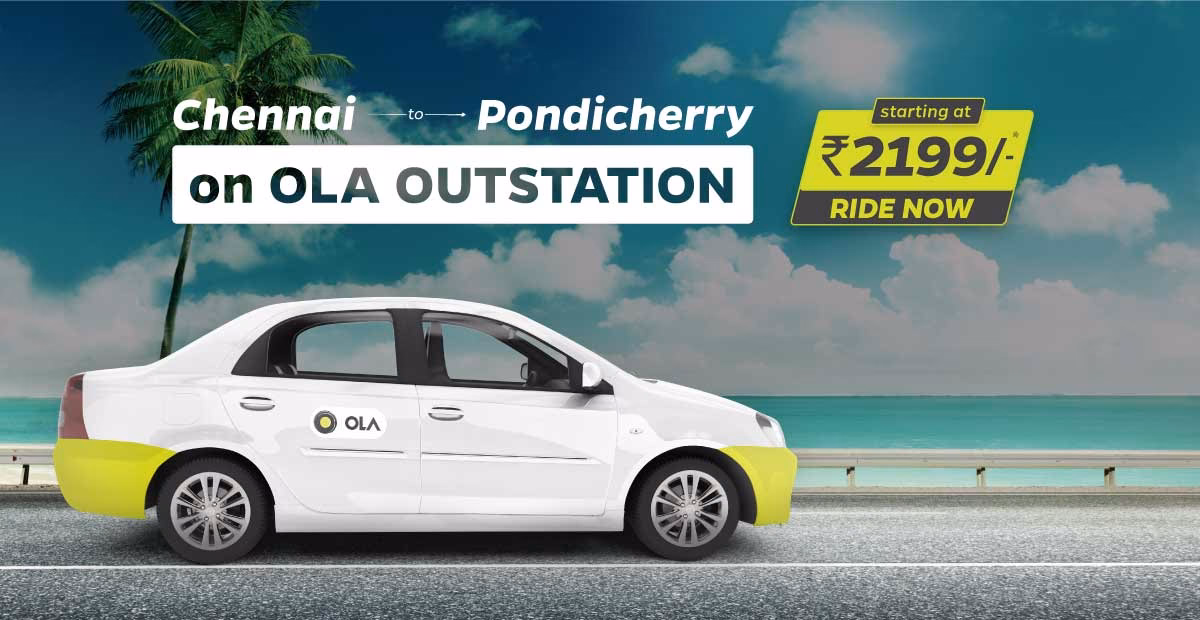 How to book a taxi from Chennai airport to Pondicherry?