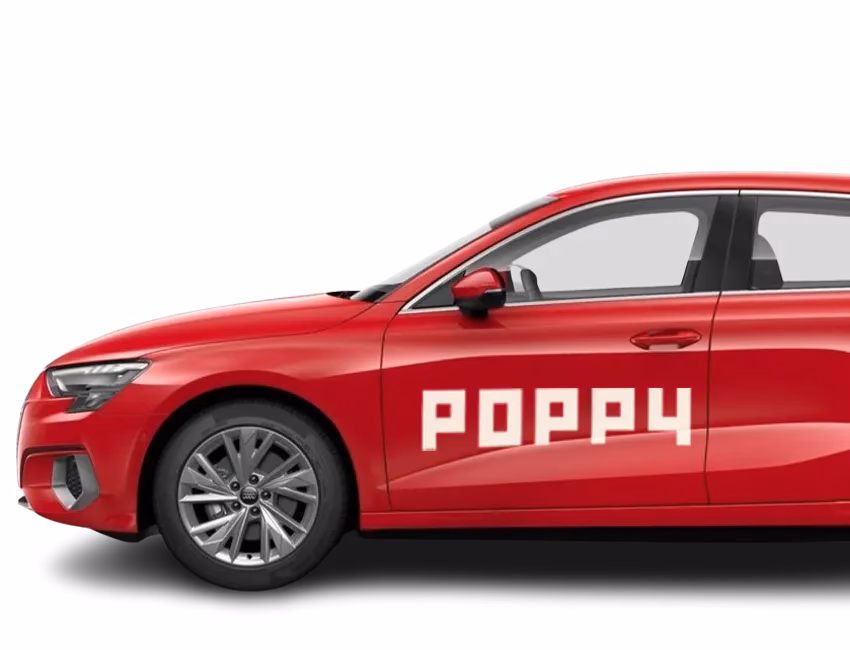 Who makes the poppy cabs badge?
