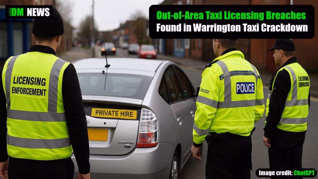 How many vehicles does direct Taxi have in Warrington?