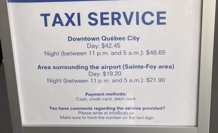 Does Uber fare estimate work in Quebec City QC?