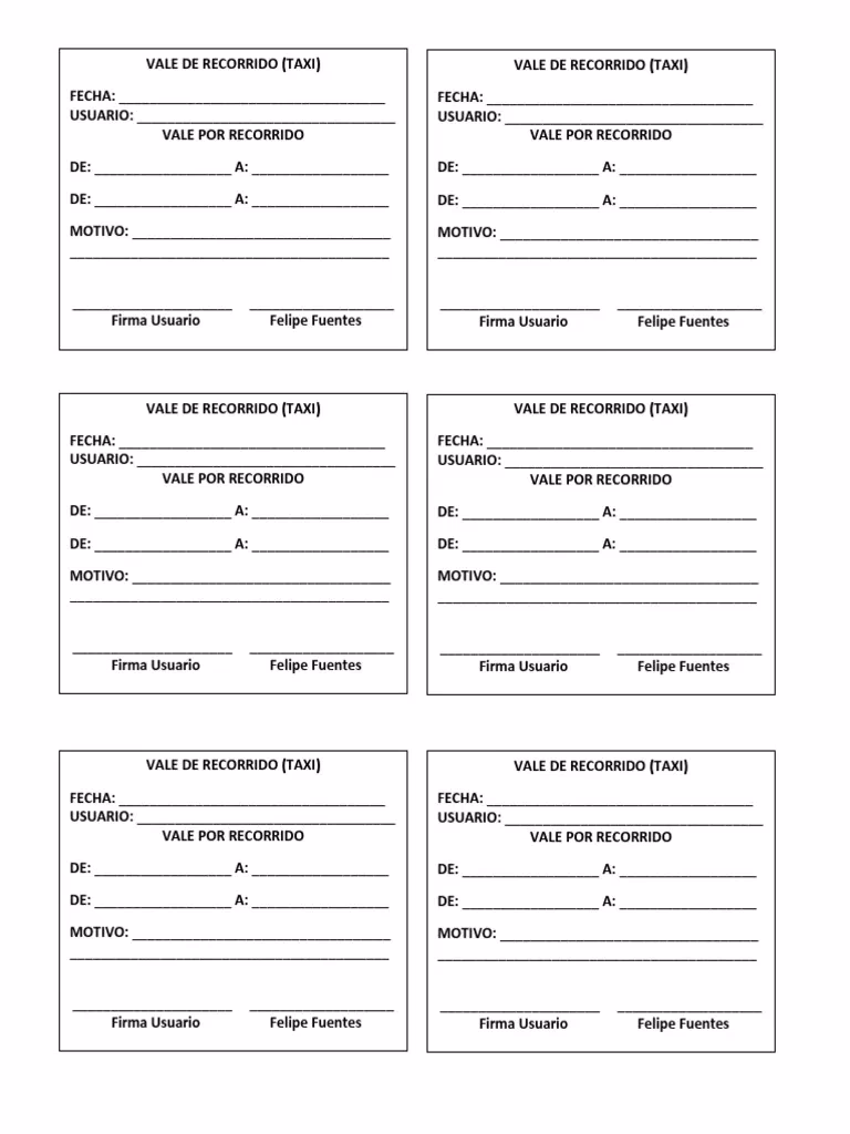 ¿Qué hacer si el documento de plantilla de recibo de taxi está acabado?