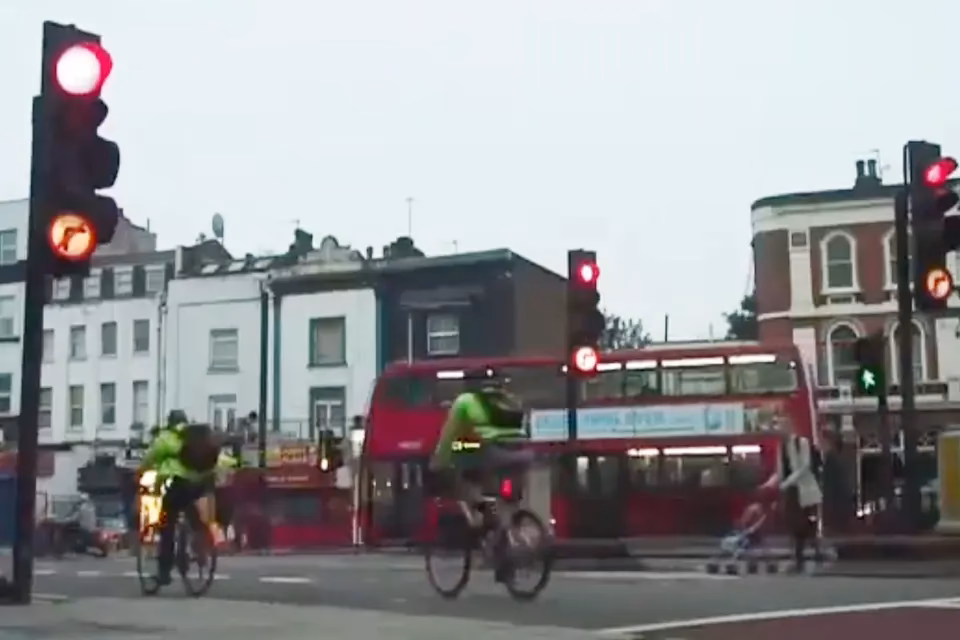 What happens if a car is involved in a contravention on the Red Route?