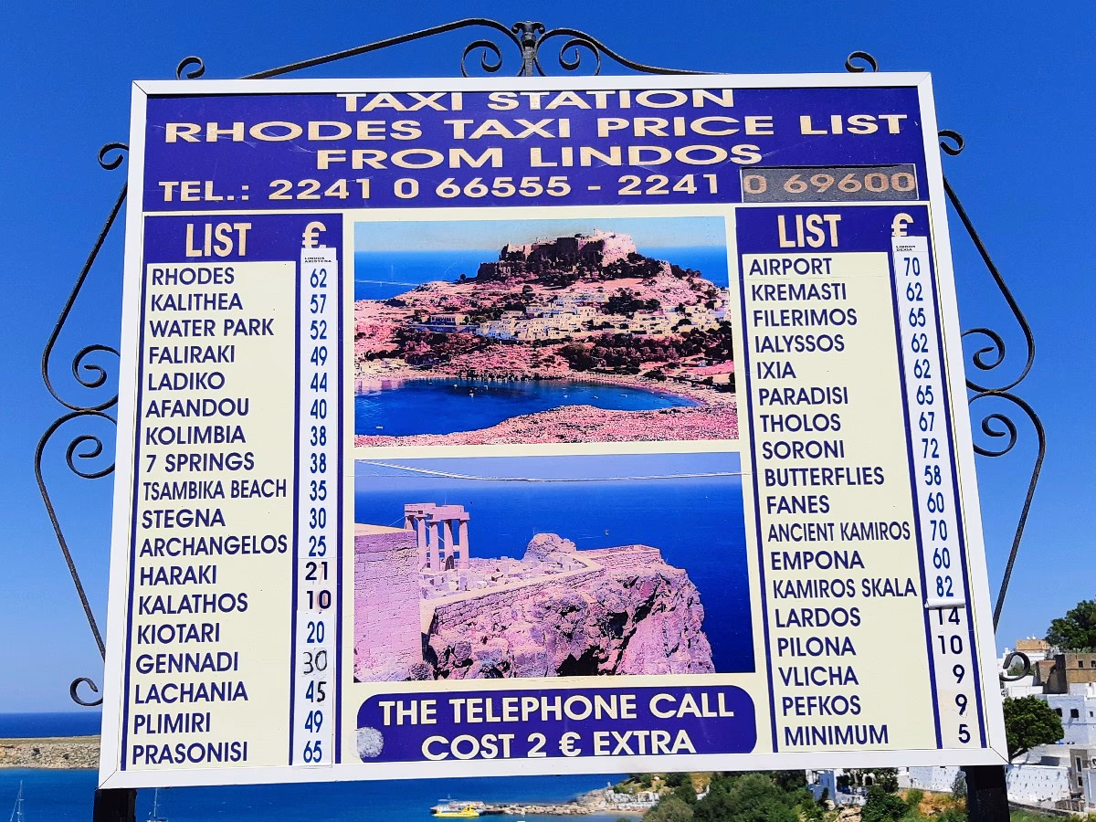 How much does a trip to Rhodes cost?