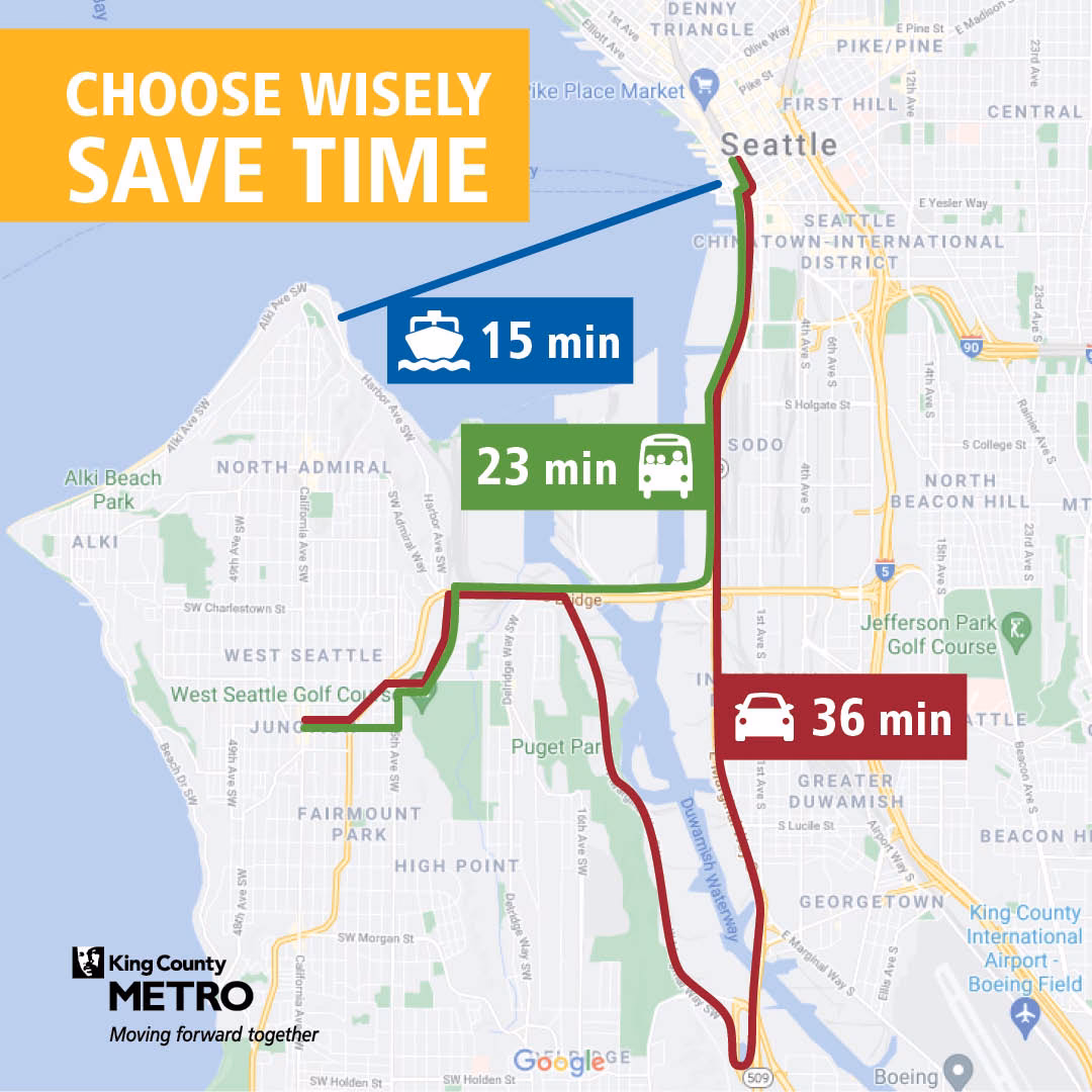 Is the King County water taxi 973 Ferry on time?