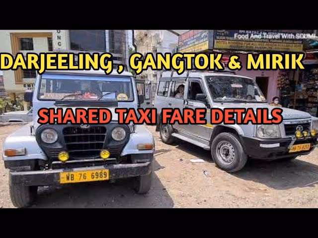 What is the taxi fare from Darjeeling to Gangtok?