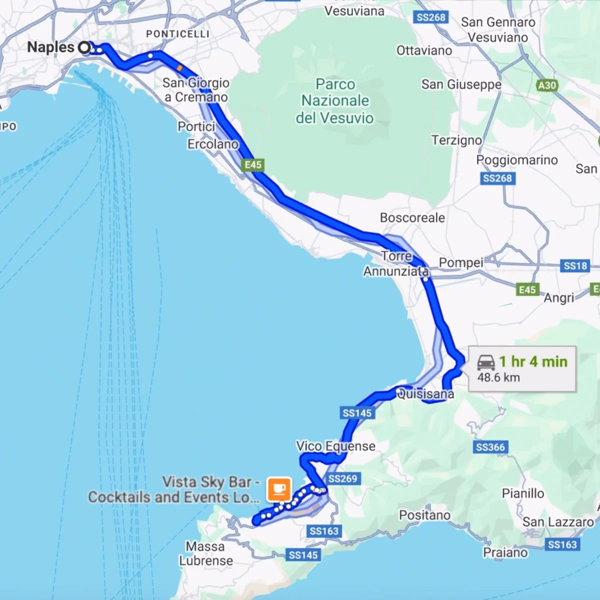 Is there a bus from Napoli to Sorrento?