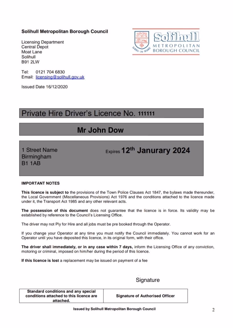 How do I re-apply for a Solihull licence?