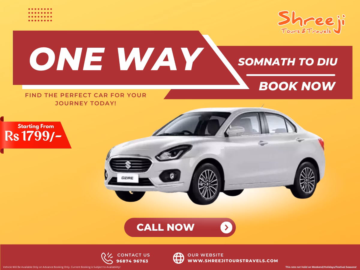 How to get Rs 100 off on Somnath to Diu cabs?