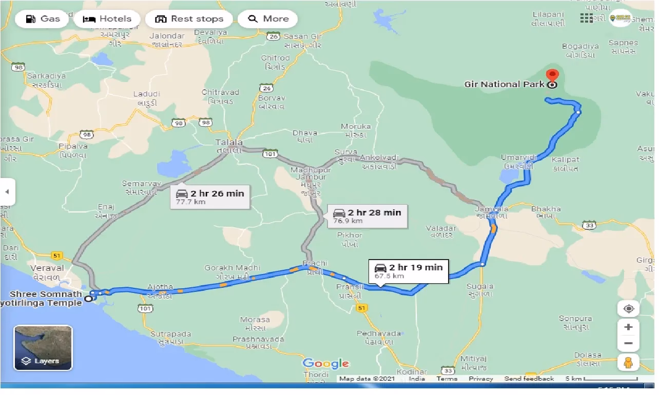 How to get Rs 100 off on Somnath to Gir National Park cabs?