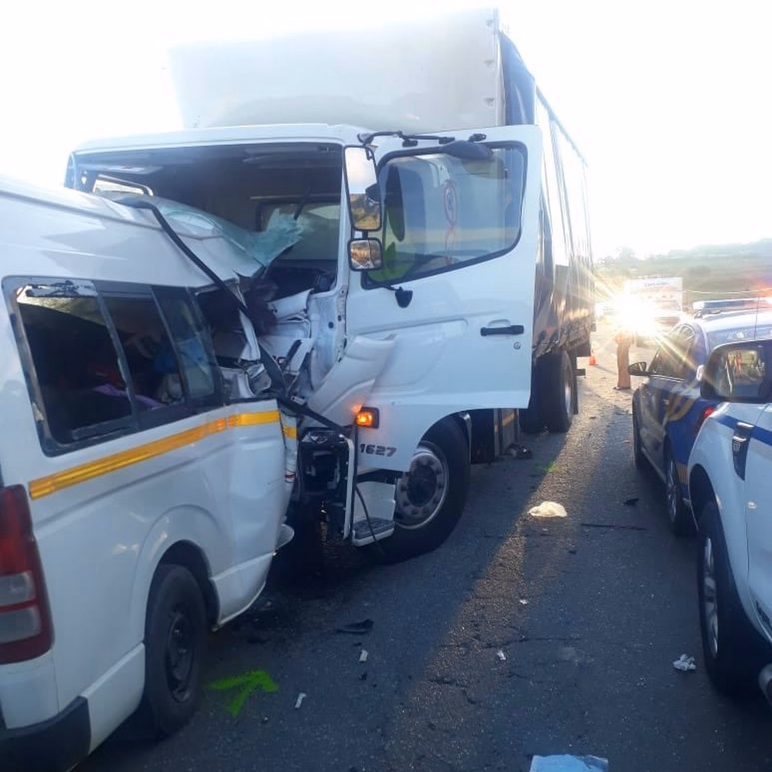 Did a taxi collide with the Umdloti bridge?