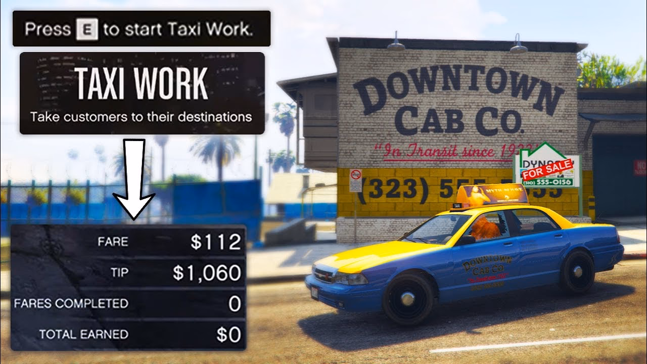 Is downtown cab company hiring a driver in GTA Online?