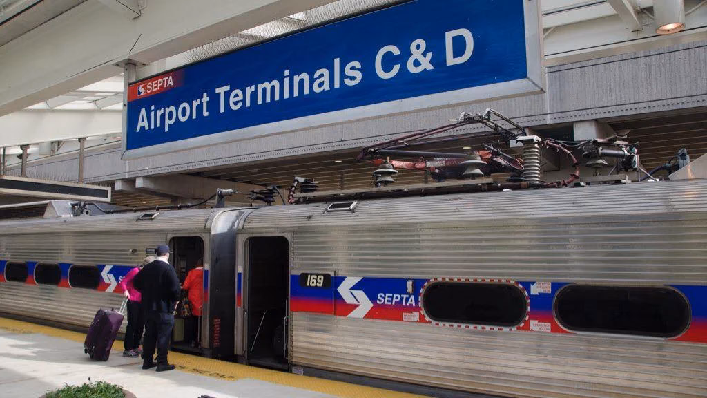 How far is 30th Street station from Philadelphia Airport (PHL)?