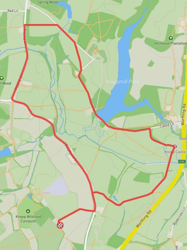 Is there a car park at Knepp Lake?