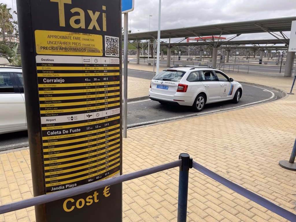 How much is a taxi from Fuerteventura Airport to Corralejo?