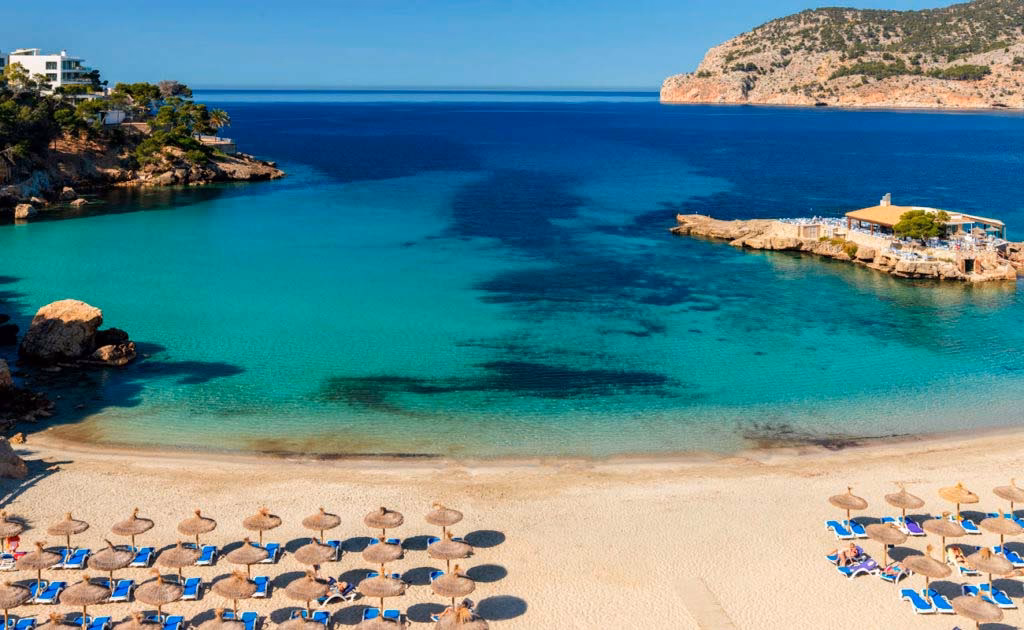 How far is Camp de Mar from Palma Airport?