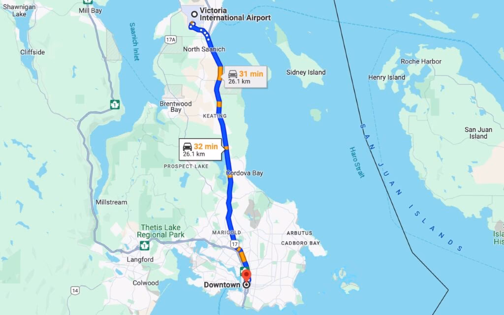 Does BC Transit serve Victoria International Airport?