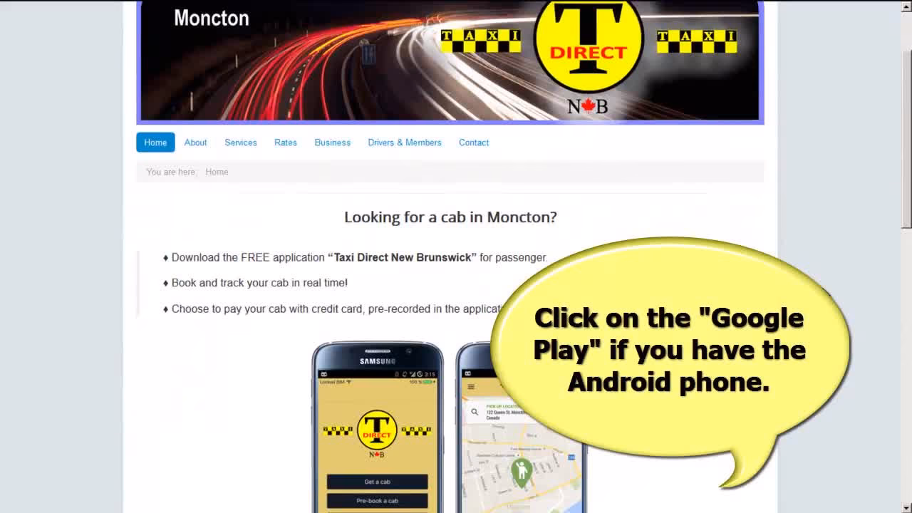 How do I Contact Air Cab taxi in Moncton NB?